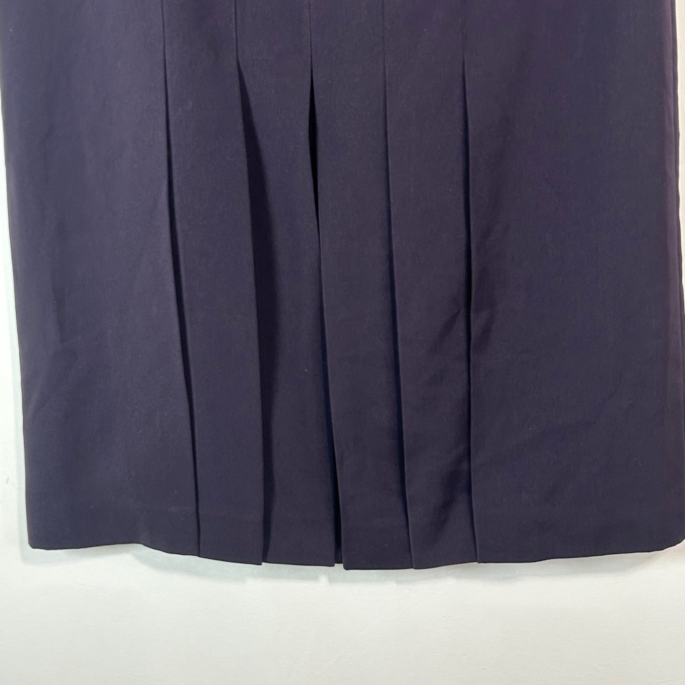 Votre Nom Collection Women's Plum Pleated Knee Length Skirt Size 6 - Picture 3 of 8